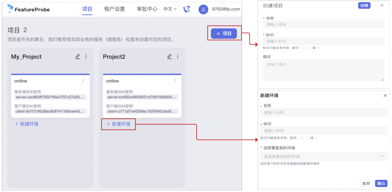 create project screenshot